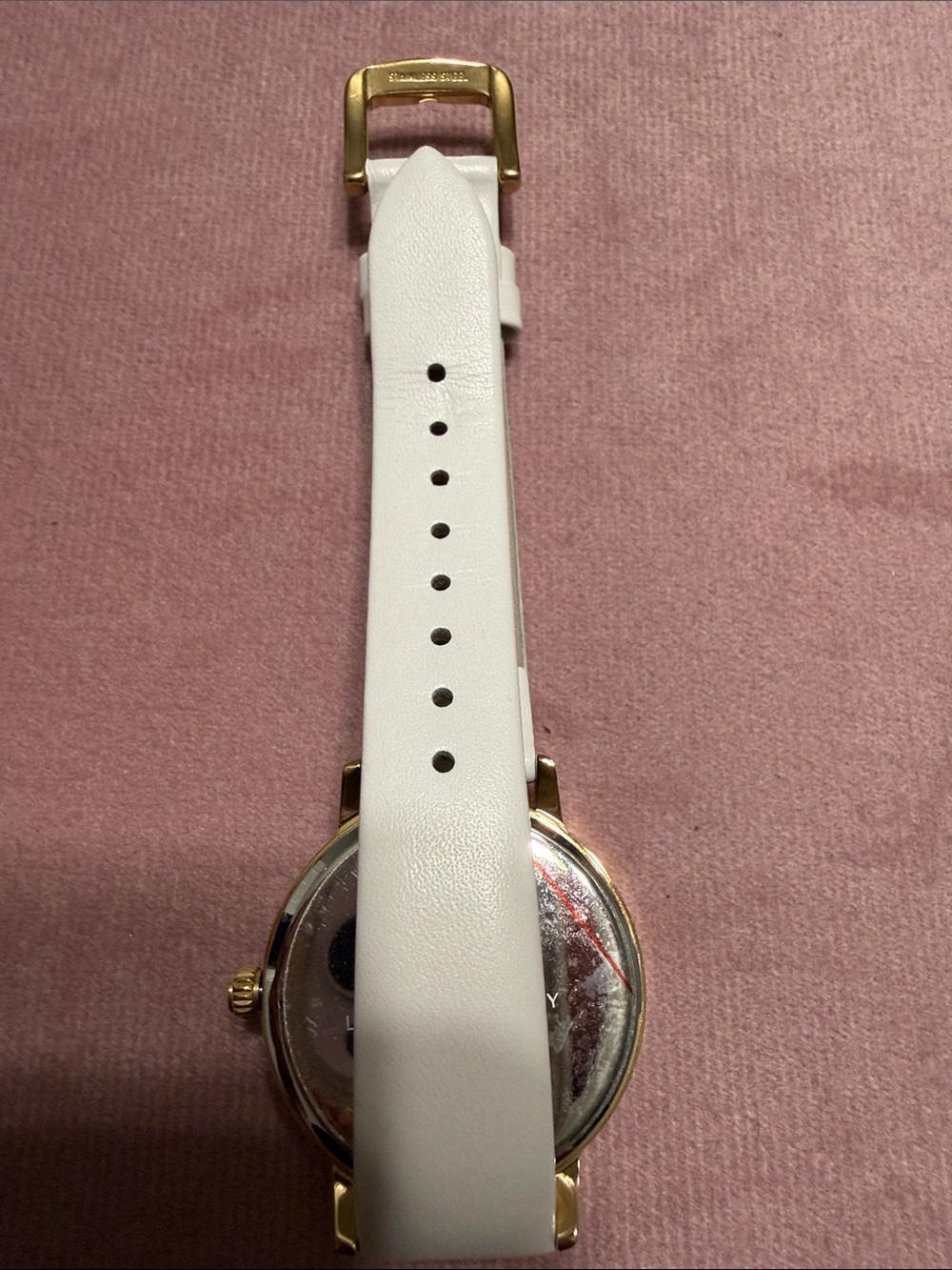 kate spade turquoise peacock motif watch with white strap - Picture 3 of 8